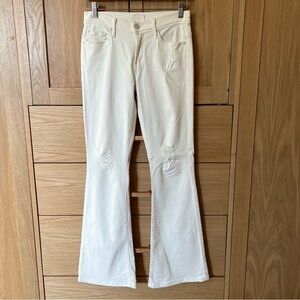 Mother The Cruiser Distressed Flare Jeans Tea and Biscuits 27 Boho Festival